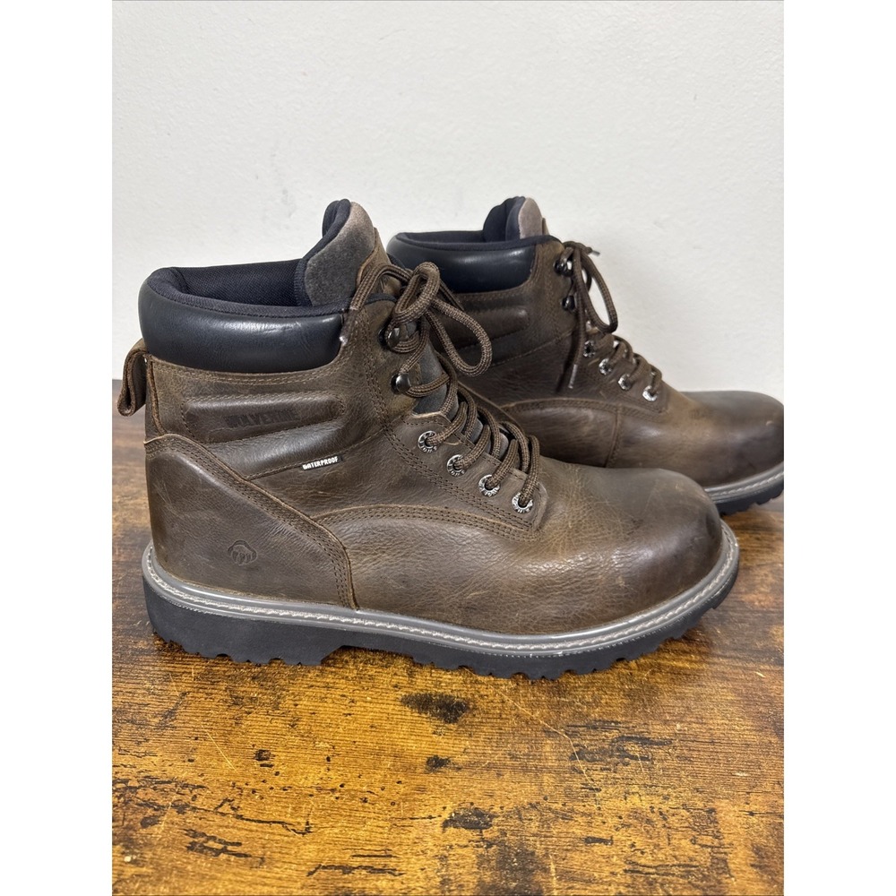 Wolverine Floorhand Waterproof Steel‑Toe 6" Work Boots Brown Leather Men's 14